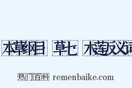 本草纲目·草七·木莲反义词是什么意思的图片